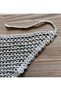 Hand Knitted Gray Color Sequined Flexible Summer Bandana with Flat Front - 4
