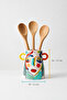 Ceramic Countertop Spoon Holder & Vase |   Kuşkulu Ethic |   Kitchen Organizer |   17X13 cm |   Unique |   Handmade |   Multicolor |   Artistic - 2