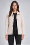 Women's Stone Patterned Snap Fastener Double Pocketed Oversized Quilted Jacket - 2