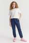 Girl's Sweat Bottoms with Elastic Waist and Legs - 3