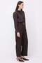 Women's High Waist Fabric Trousers with Front Pile Detail - 4