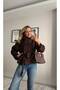 Mock Neck and Jacket Collar Premium Suede Trench Coat Jacket
