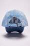 Women's Daisy Patterned Denim Cap Hat - 4