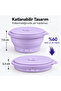 Mori 400 ml (1 Pc) Air-Tight Round Collapsible Silicone Storage Container and Bowl, Platinum Silicone, Bpa-Free, Microwave and Freezer Compatible, Lm0012/20 - 5