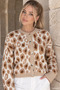 Beige Women's Patterned Knitwear Cardigan - 3