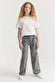 Girl's double waist detailed tie-up pants - 6