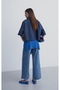 Women's Navy Blue Hidden Button Half Sleeve Jacket - 8