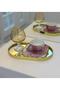 Oval Model Mirror Presentation Tray Decor Gold 25 cm - 3