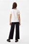Girls' Wide-Cut Pants with Snap Cuffs - 5