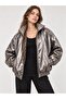 Brand Equivalent Shiny Quilted Bomber Coat - 2