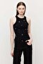 Women's Halter Neck Eyelet Detailed Bodysuit