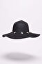 Women's Wide Straw Hat with Shell Detail - 2