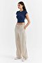Women's Striped Detail Cotton Pants - 2