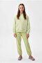 Girl's Sweat Bottoms with Elastic Waist and Legs - 2