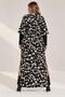 Plus Size Patterned Slit Long Dress - 3