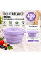Mori 400 ml (1 Pc) Air-Tight Round Collapsible Silicone Storage Container and Bowl, Platinum Silicone, Bpa-Free, Microwave and Freezer Compatible, Lm0012/20 - 3
