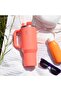 - “Big Cup” 1.2 L Coral Pink, Stainless Steel Thermos - with Extendable Straw, Double Wall, S - 3