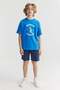 Boy's Tie-Waist Letter Print Shorts - 6