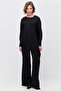 Women's Wide Leg Satin Textured Trousers