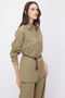 Women's Belted Linen Shirt - 3