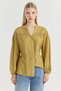 Women's Judge Collar Waist-Tied Shirt