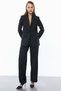 Wide Leg Fabric Trousers with Pens - 4