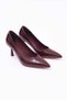 Women's Crocodile Patterned Pointed Toe Heeled Shoes - 2