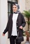 Buttoned Front V-Neck Casual Knitwear Cardigan - Anthracite - 5