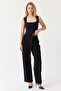 Women's Belt Detailed Fabric Trousers - 6