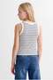 Girl's Striped Ribbed Halter Neck Tank Top - 4