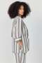 Women's Capri Sleeve Striped Jacket - 2
