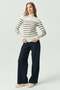 Women's Turtleneck Striped Knitwear Sweater - 5