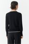 Women's Pique Knitted Band-Style Crocheted Cardigan with Circular Neckline Em1197 - 6
