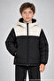 Boys' Black Stone Hooded Water and Wind Resistant Winter Puffer Coat - 4