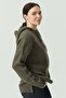 Women's Hooded Zippered Knitwear Sweater - 2