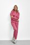 Dusty Rose Three-Thread Brushed Inside Compact Tracksuit Set - 2