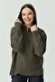Women's Hooded Zippered Knitwear Sweater - 4