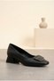Women's Black Classic Heeled Shoes - 3
