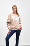 Salmon Front and Arm Printed Three Thread Sweat - 5