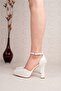 Ankle-Strap Platform Chunky Heel Stiletto, Bridal Shoes Evening Dress Shoes Eab112 - 2