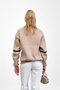 Mink Front and Arm Printed Three Thread Sweat - 4