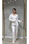 6 Piece Embroidered Women's Combed Cotton Short Nightgown Dressing Gown Set Dowry Set |   Cotton Fabric Pajama Set with Shorts Bridal Set - 3