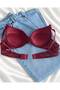 Women's Lace supportive Wired push-up padded soft bra - triple pack - 5