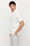 Men's T-Shirt with Buttoned Collar and Contrast Color Details - 4