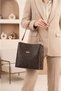Women's Brown-Tan Print Patterned Hand and Shoulder Bag-Nb2117