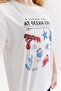 Girl's Printed Detailed T-shirt - 6