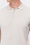 Men's Textured Knitwear Polo Neck T-Shirt - 6