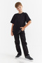 Boy's T-Shirt with Embossed Lettering Print Detail - 6