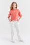 Girl's Waffle Fabric T-Shirt - 7