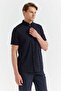 Men's Short Sleeve Textured Shirt - 6